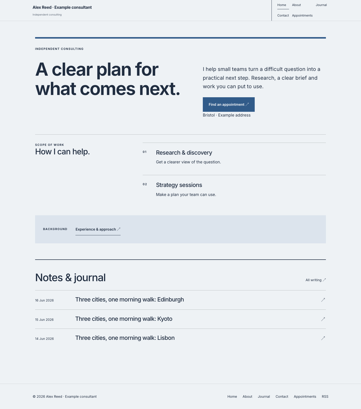 Office website layout