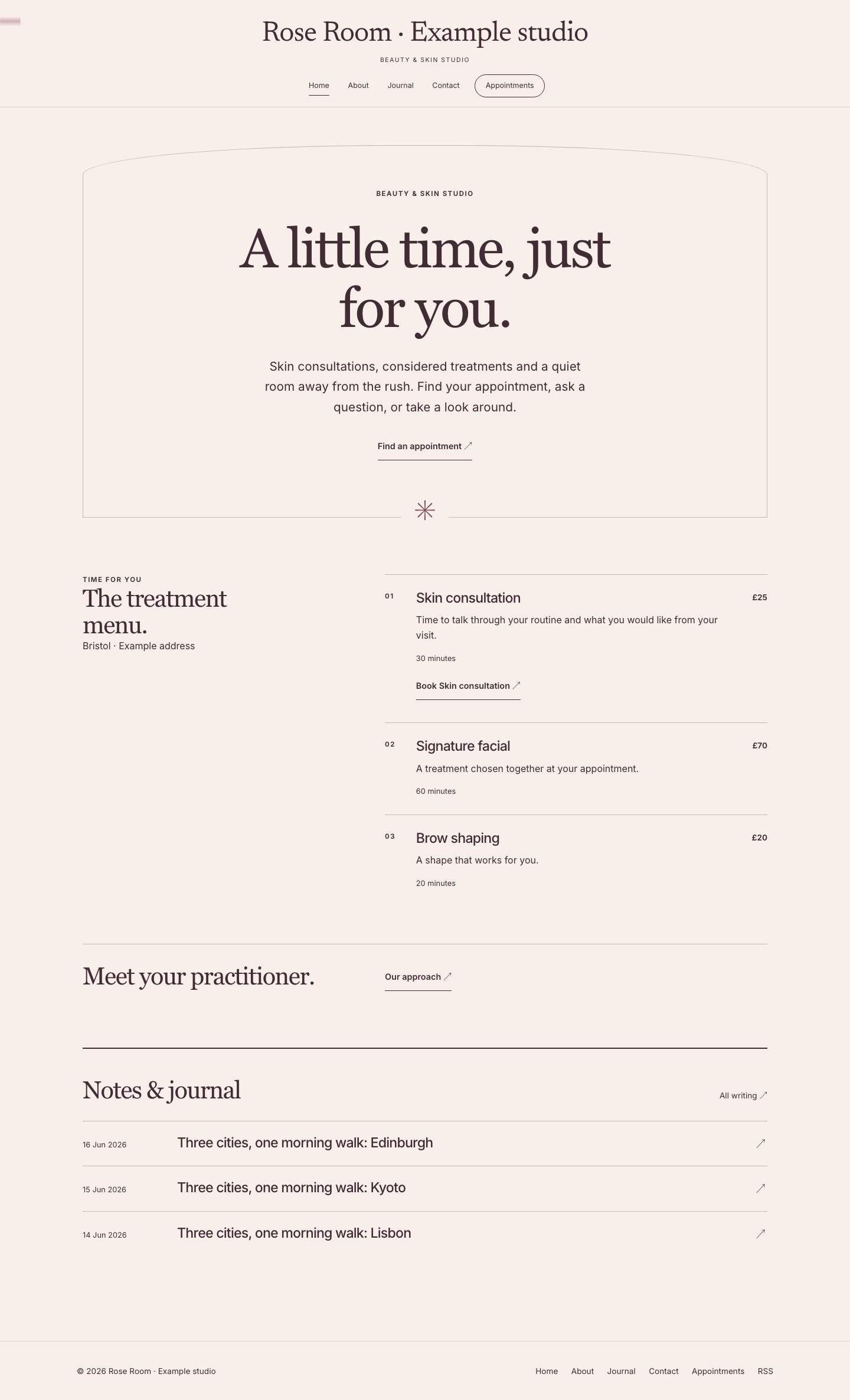 Petal website layout